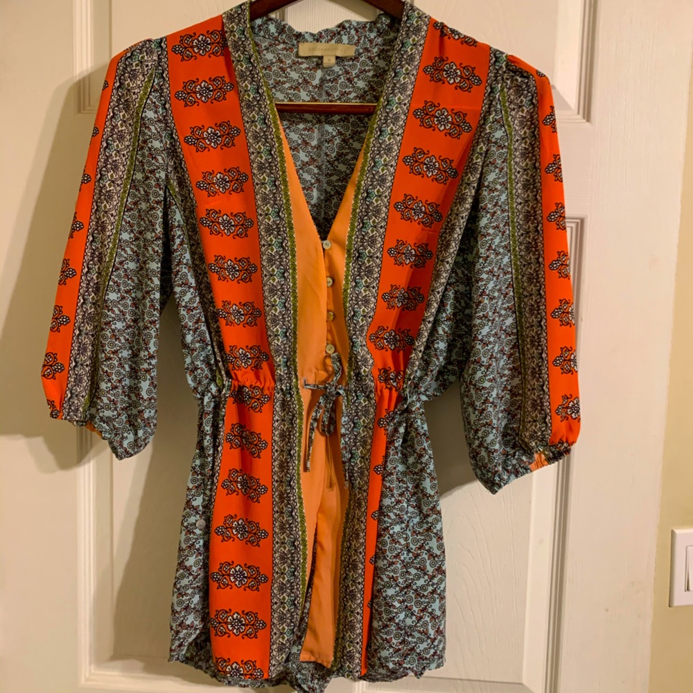 Long sleeve boho romper.